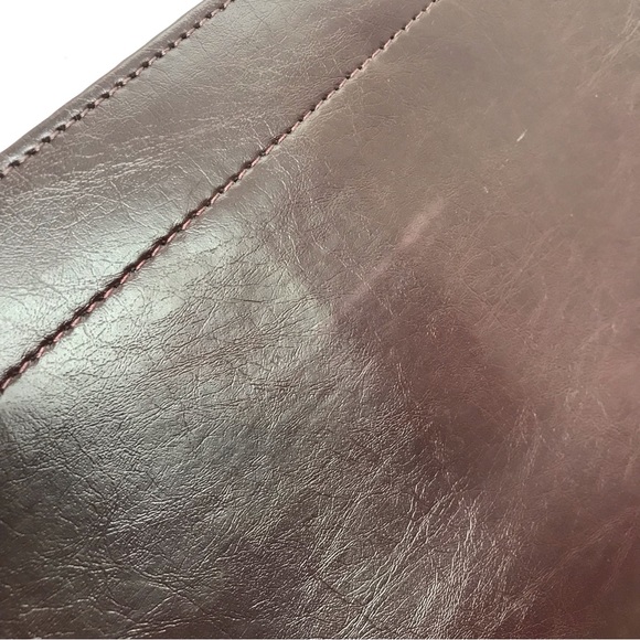 Vintage Burgundy Leather Document Case With Handles 11 X 17 in - Picture 6 of 16